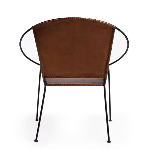 Milo Brown Leather Accent Chair, image 6