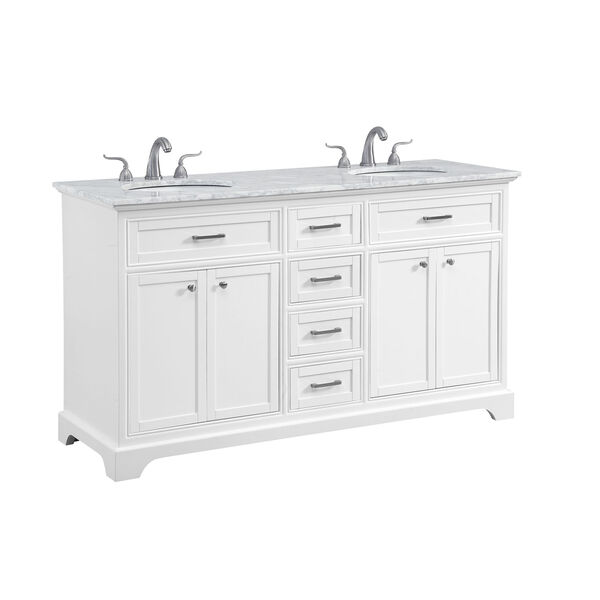 Americana White 60-Inch Vanity Sink Set, image 2