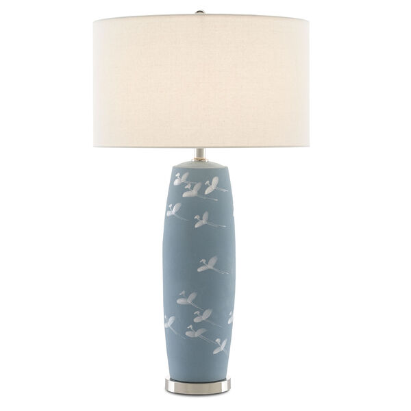 Sylph Pastel Blue and Polished Nickel One-Light Table Lamp, image 2