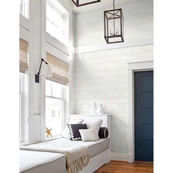 NextWall Off-White Shiplap Peel and Stick Wallpaper, image 3