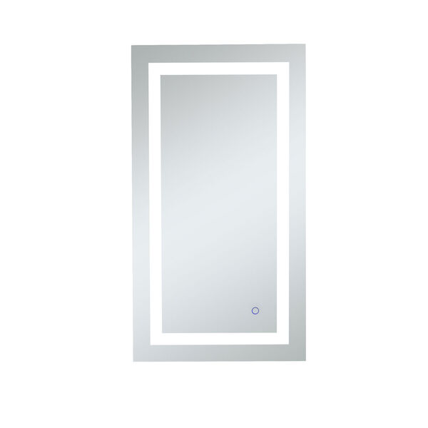 Helios Silver 36 x 20 Inch Aluminum Touchscreen LED Lighted Mirror, image 1