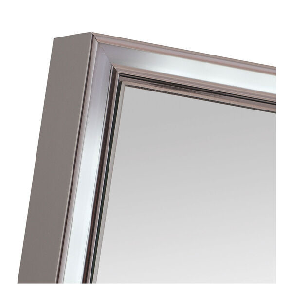 39-Inch x 27.5-Inch LED Mirror with Stainless Steel Frame, image 4