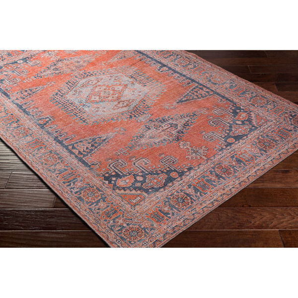 Colin Orange, Blue and Brown Rectangular: 7 Ft. 10 In. x 10 Ft. 2 In. Area Rug, image 4