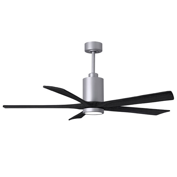 Patricia-5 Brushed Nickel and Matte Black 60-Inch Ceiling Fan with LED Light Kit, image 4