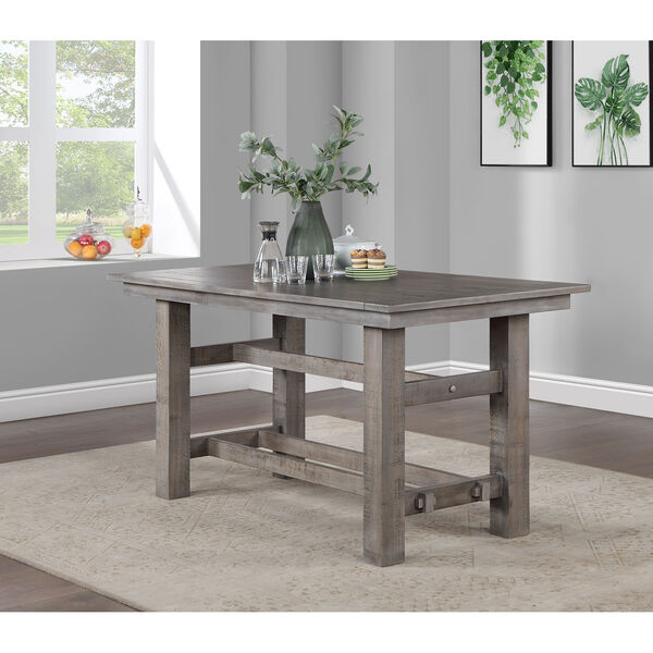 Keystone Gray and Brown Counter Height Dining Table, image 4