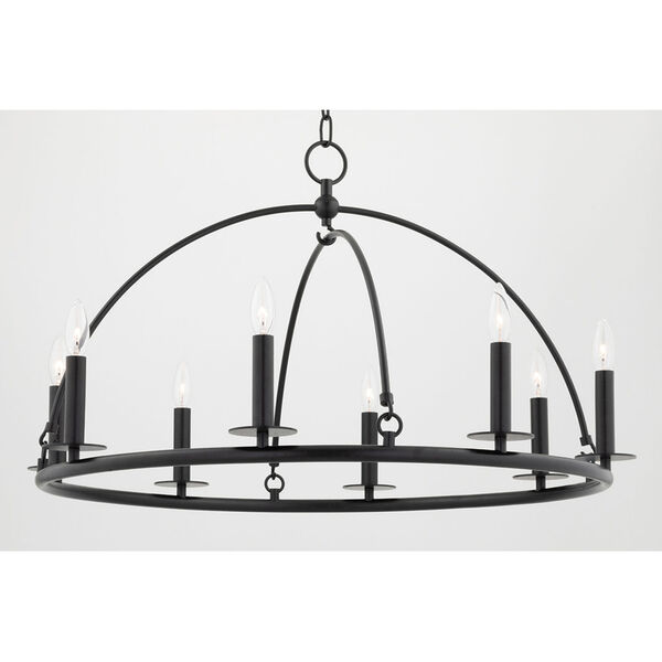 Howell Aged Iron Eight-Light Chandelier, image 2