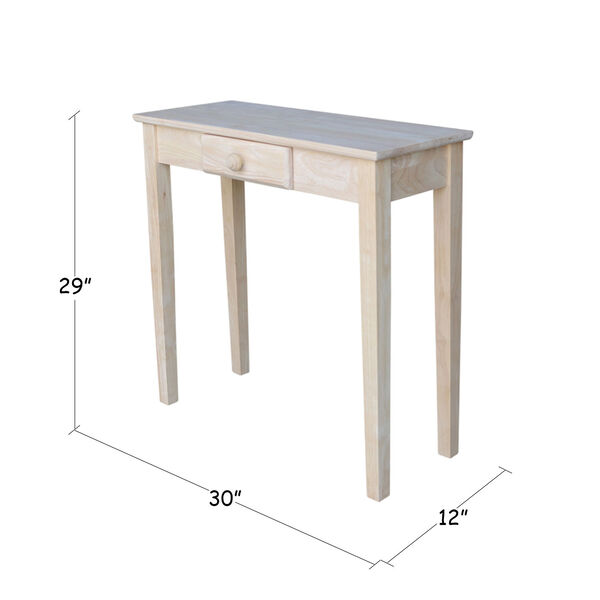 Rectangular Unfinished Table with Drawer, image 2