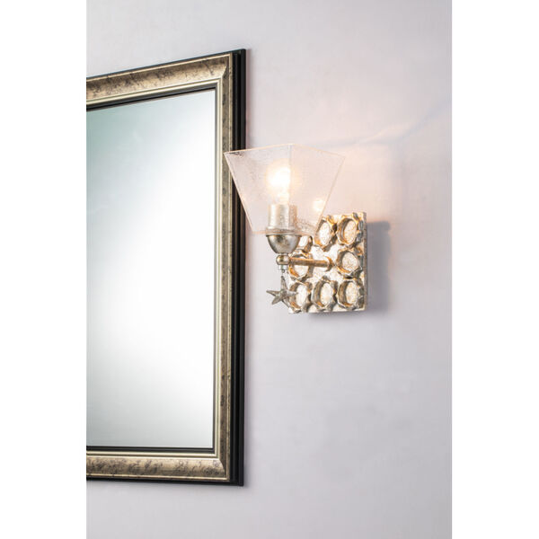 Star Silver Leaf with Antique One-Light Wall Sconce, image 2