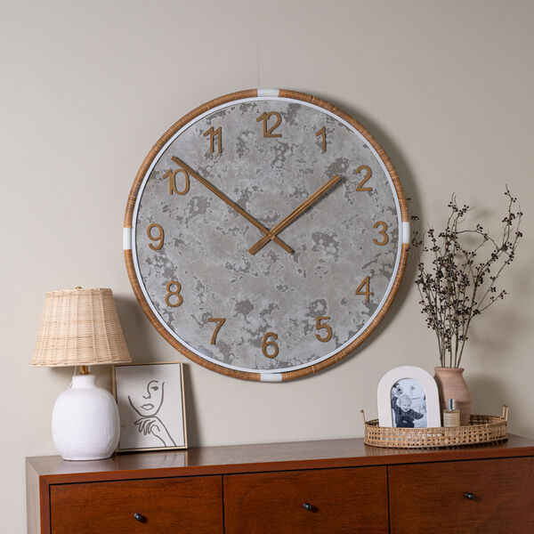 Sundale Natural Rattan 34-Inch Wall Clock, image 4