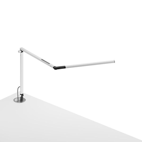 Z-Bar White LED Desk Lamp with Grommet Mount, image 1
