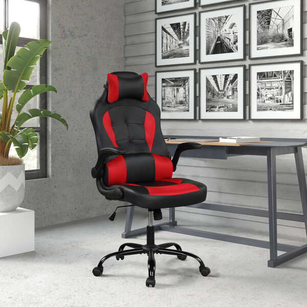 Victor Red Gaming Office Chair with Faux Leather, image 3