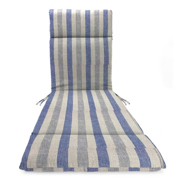 Tilford Denim Blue 22 x 72 Inches French Edge Outdoor Chaise Lounge Cushion, image 3