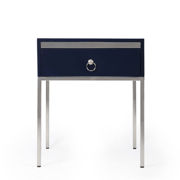 Monika Blue and Silver End Table, image 3