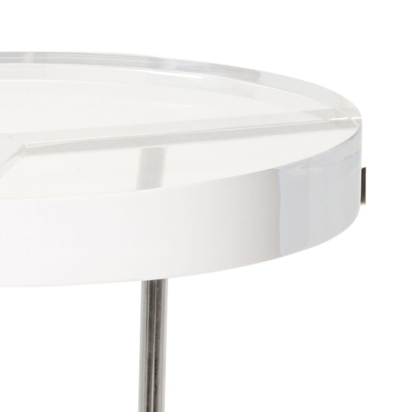 Ragsdale Silver Acrylic Side Table, image 2