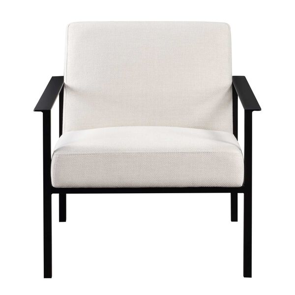 Milano Oatmeal and Matte Black Accent Chair, image 3