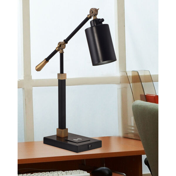 Springdale Oil Rubbed Bronze Cylinder One-Light Multi-Direction Desk Lamp, image 2