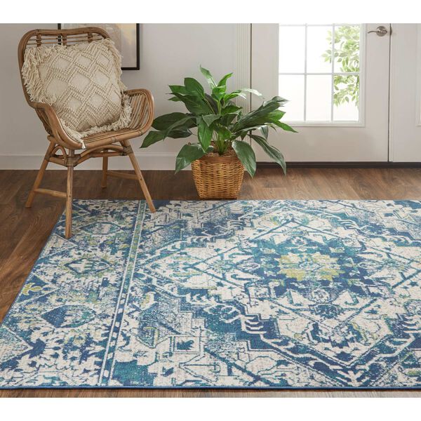 Foster Blue Green Ivory Rectangular 6 Ft. 5 In. x 9 Ft. 6 In. Area Rug, image 4