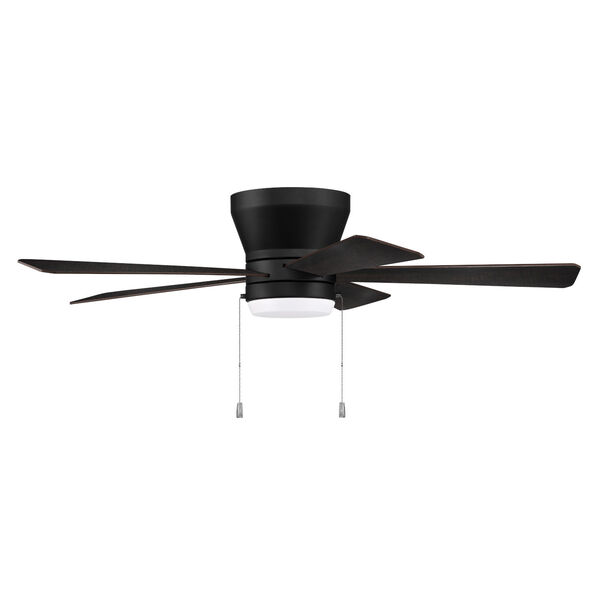 Merit Flat Black 52-Inch LED Ceiling Fan, image 1