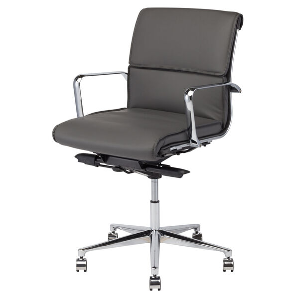 Lucia Gray and Silver High Back Office Chair, image 1