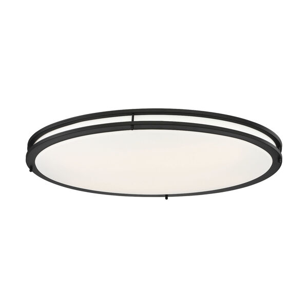 Glamour Matte Black 32-Inch LED Oval Flush Mount, image 2