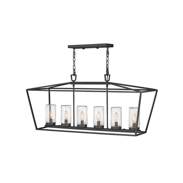 Alford Place Museum Black Six-Light LED Outdoor Chandelier, image 3