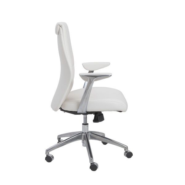 Crosby White 26-Inch Low Back Office Chair, image 3