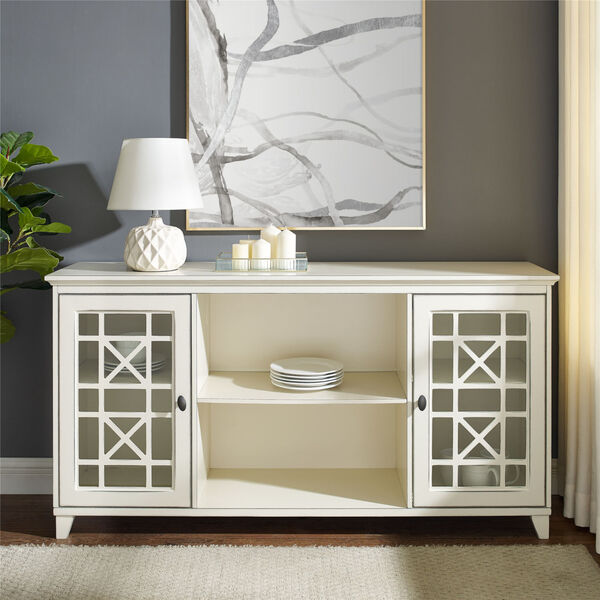 Faye Antique White Two Door Sideboard, image 2