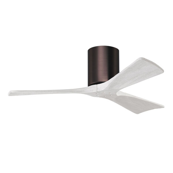 Irene-3H Brushed Bronze and Matte White 42-Inch Outdoor Ceiling Fan, image 1