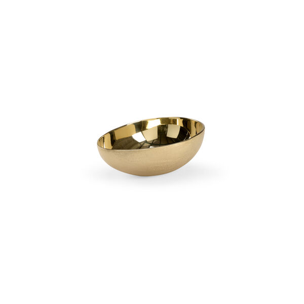 Matte Polished Brass Egg Bowl, image 1