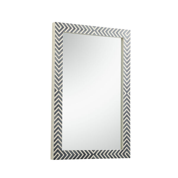 Colette Chevron 28 x 42 Inches Rectangular Mirror, image 4