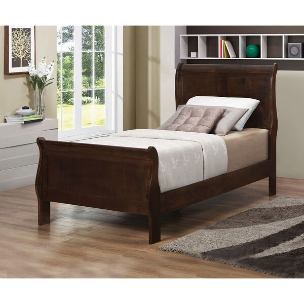 Cappuccino Twin Panel Sleigh Bed, image 1