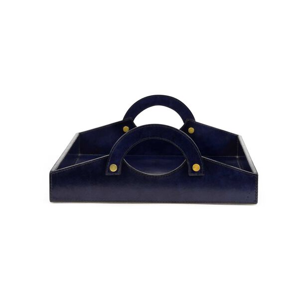 Midnight Blue Leather Tray, image 6