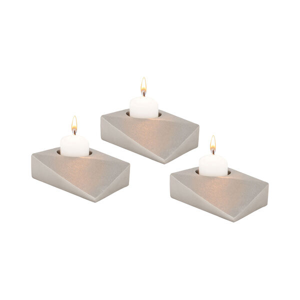 Trope Dual Tone Nickel Plate Candle Holder - Set of Three, image 1