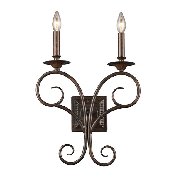 Aster Antique Bronze Two-Light Sconce, image 1