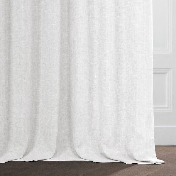 Magnolia Off White Italian Faux Linen Single Panel Curtain, image 5