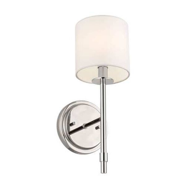 Ali Polished Nickel One-Light Round Wall Sconce, image 1