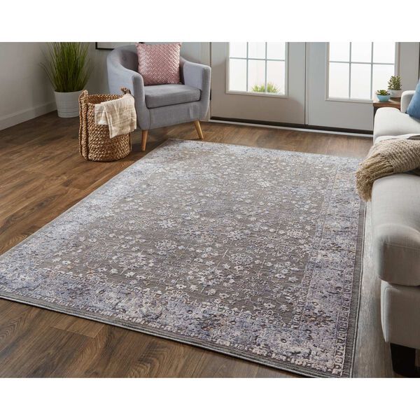 Thackery Taupe Gray Orange Rectangular 3 Ft. 6 In. x 5 Ft. 4 In. Area Rug, image 2