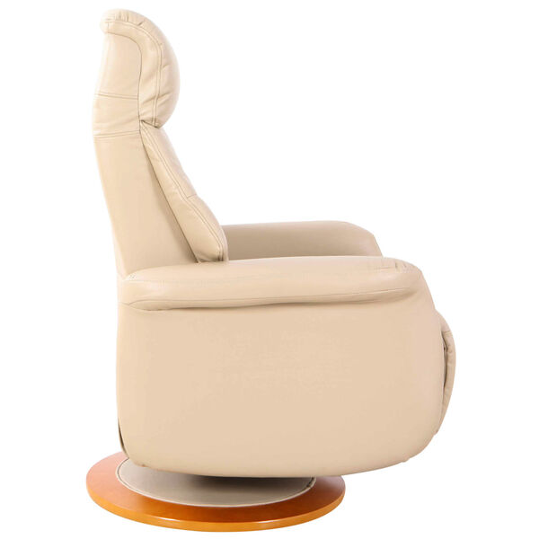 Linden Natural Tan Breathable Air Leather Manual Recliner, image 3