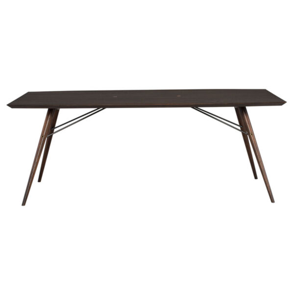 Piper Black and Walnut 79-Inch Dining Table, image 2