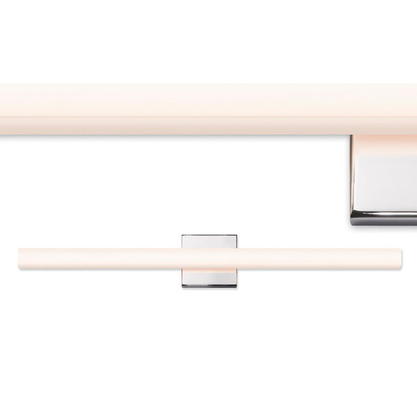SQ-bar Polished Chrome LED 32-Inch Bath Fixture Strip, image 3