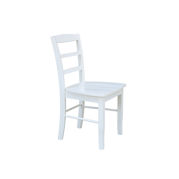 Madrid Ladderback Dining Chair in White - Set of Two, image 4