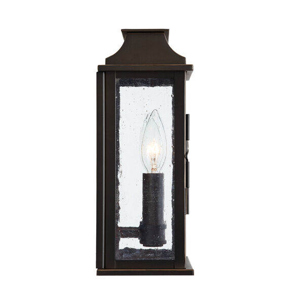Bolton Oiled Bronze Two-Light Outdoor Wall Mount with Antiqued Glass, image 5