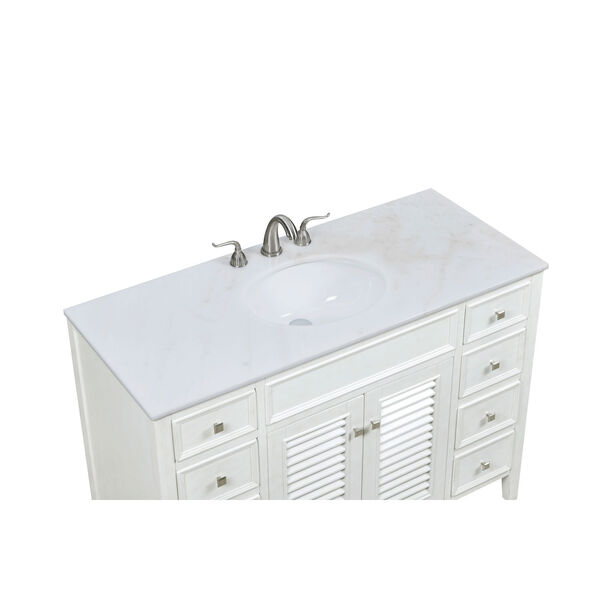 Cape Cod Antique White 48-Inch Vanity Sink Set, image 6