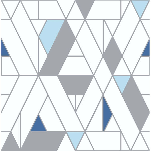 NextWall Blue Kaleidoscope Peel and Stick Wallpaper, image 2