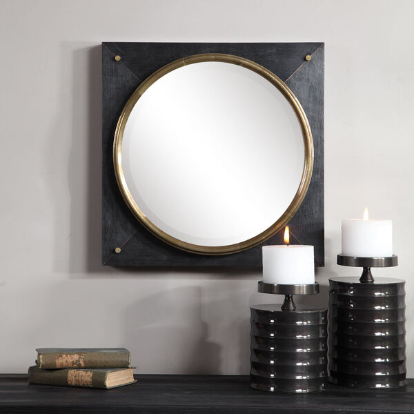Tobiah Solid Wood Square Mirror, image 1