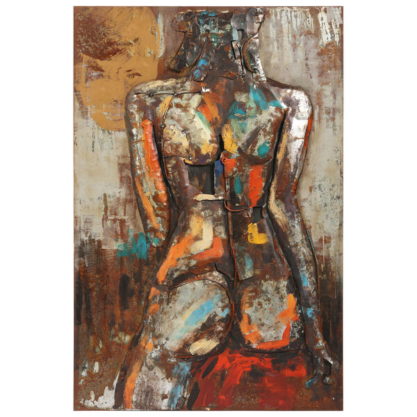 Nude Study 1 Mixed Media Iron Hand Painted Dimensional Wall Art, image 2