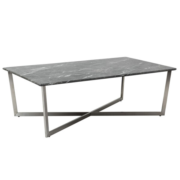 Llona Black 47-Inch Rectangle Coffee Table, image 2