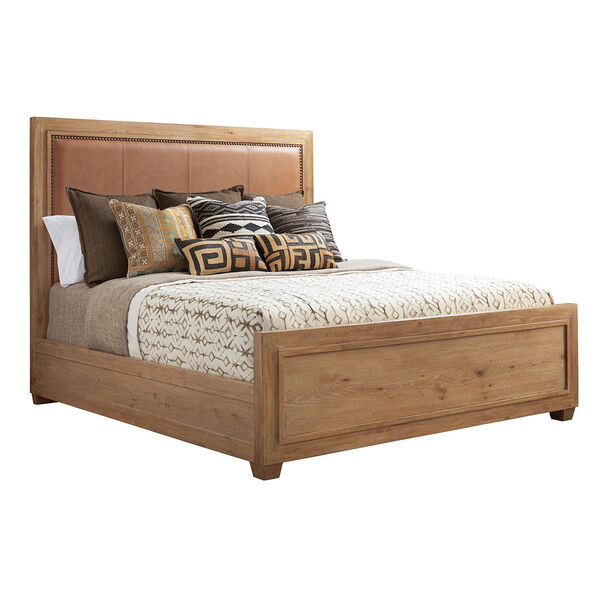 Los Altos Brown Antilles Upholstered King Panel Bed, image 1