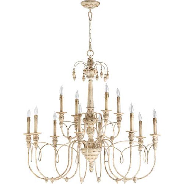 Bouverie French White 12-Light Chandelier, image 1