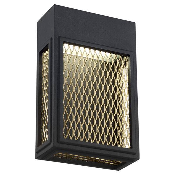 Metro Black And Gold 7-Inch Led Outdoor Wall Sconce, image 5